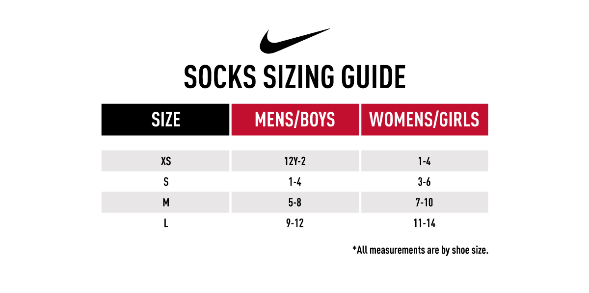 Soccer Sock Size Chart
