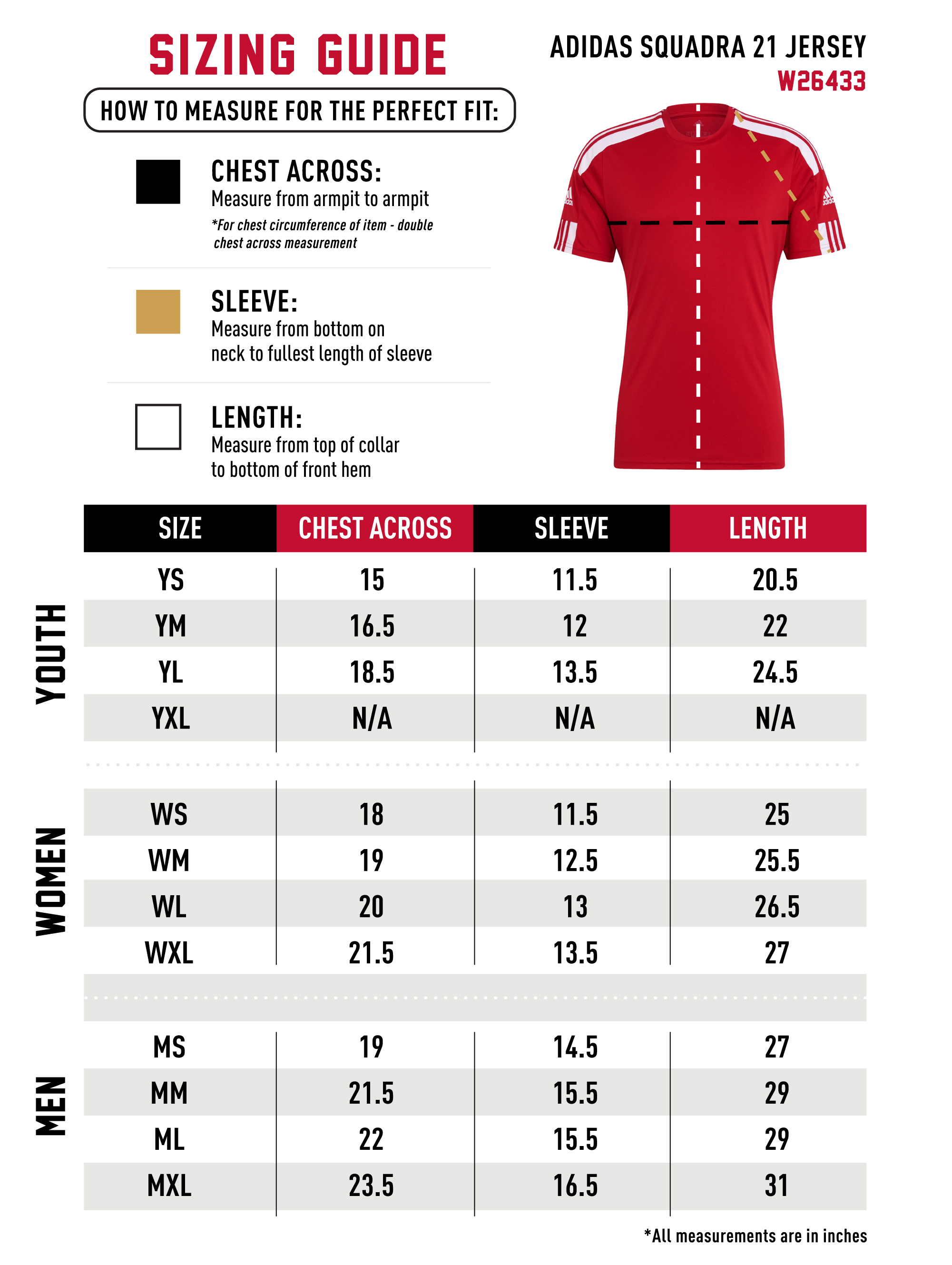 adidas soccer jersey size chart｜TikTok Search
