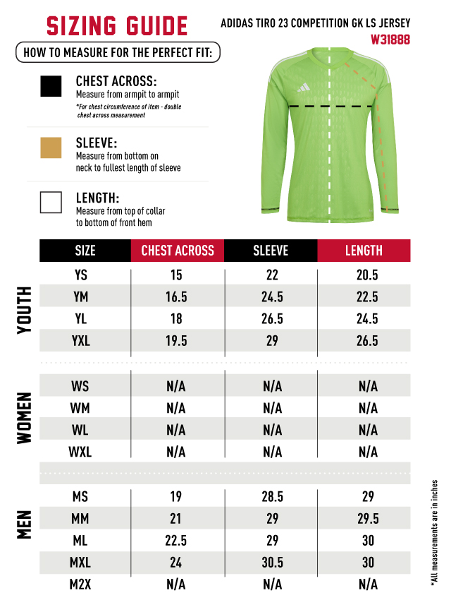 Adidas Tiro 23 Competition Long Sleeve Goalkeeper Jersey Green / White XL